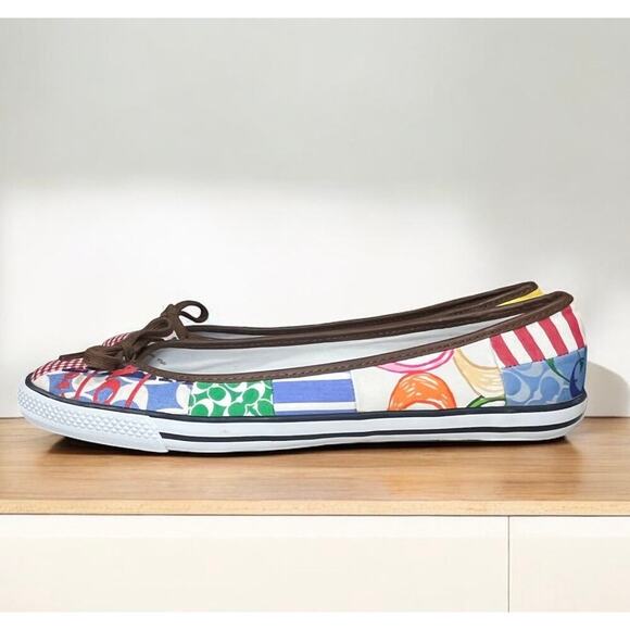 NWOT Y2K Coach Q189 Marie Patchwork Slip On Shoes – Size 8 1/2M - Picture 1 of 7